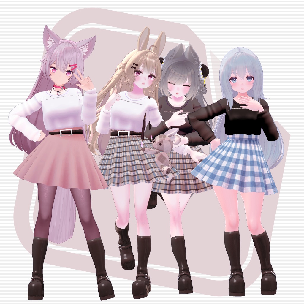 【VRChat想定】Spring Casual【お着替え用】