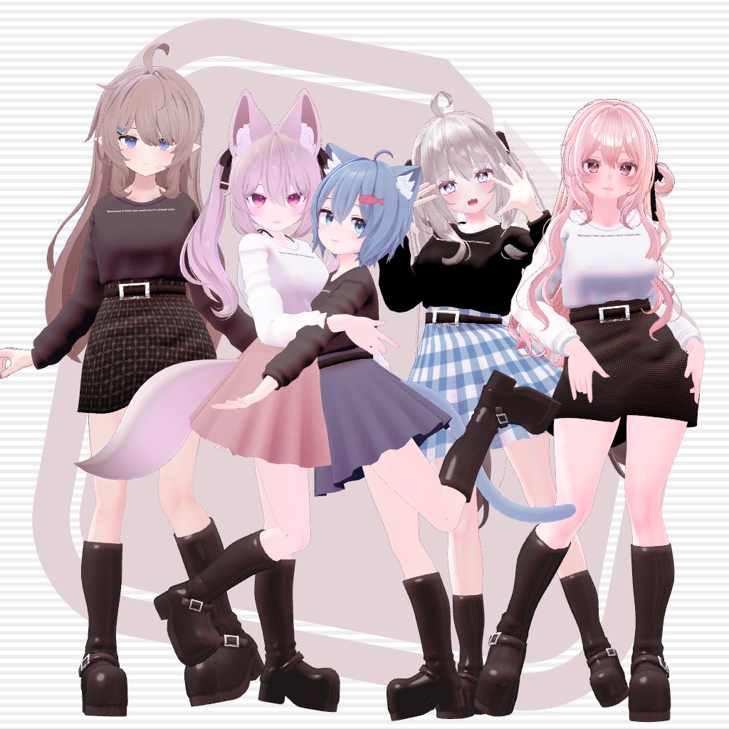 【VRChat想定】Spring Casual【お着替え用】