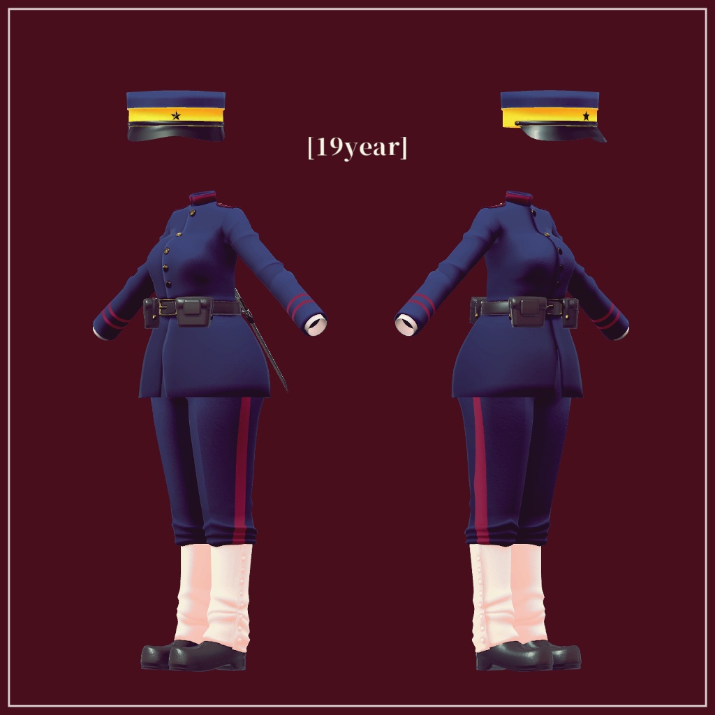 【VRChat想定】19year【お着替え用】
