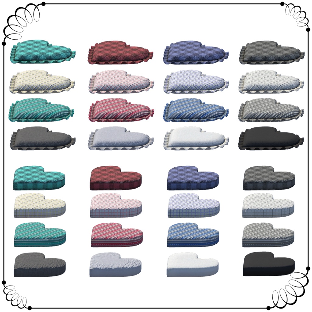 3Dモデル カーペットクッション2 VRC想定