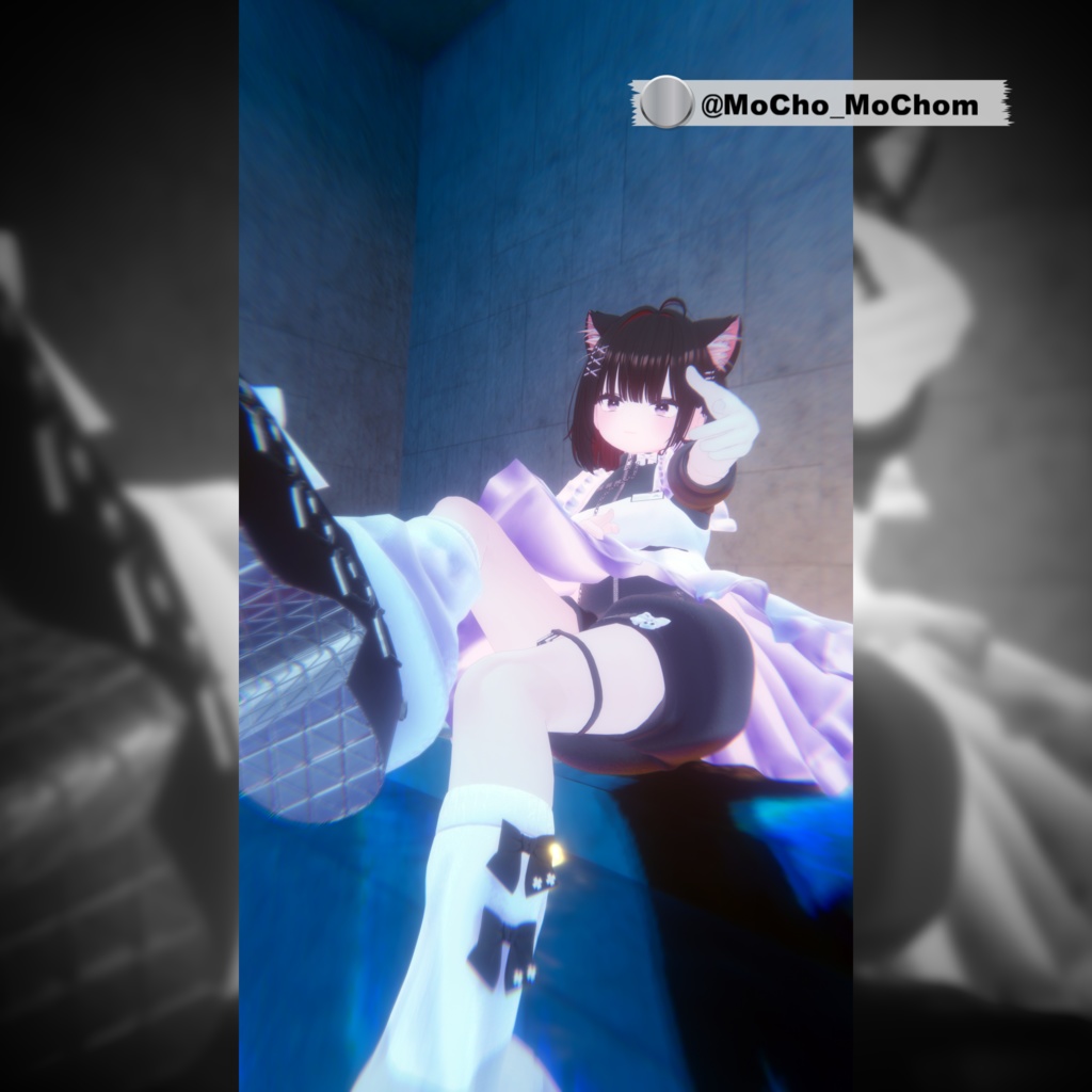 【複数アバター対応】ジャージエプロンドレス