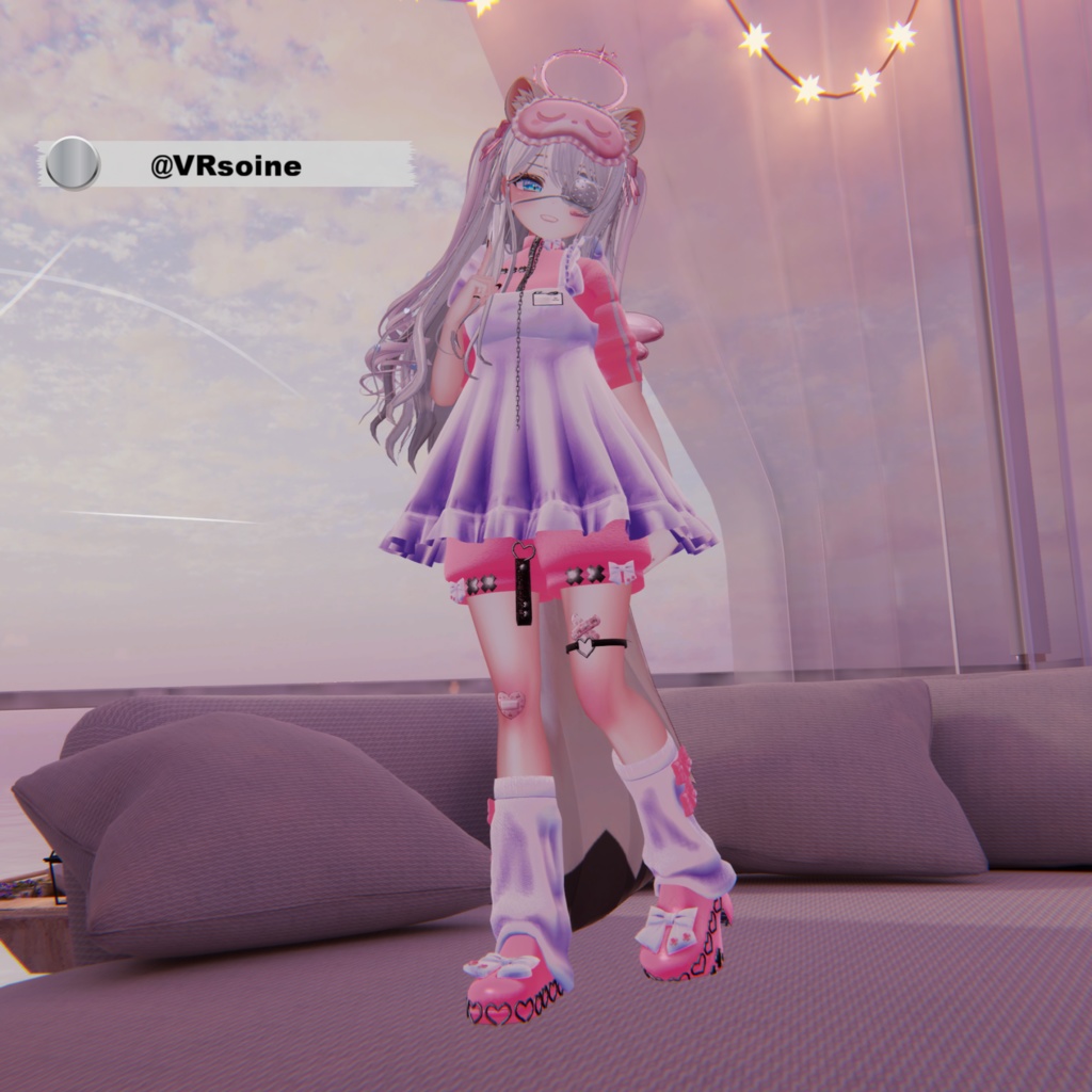 【複数アバター対応】ジャージエプロンドレス