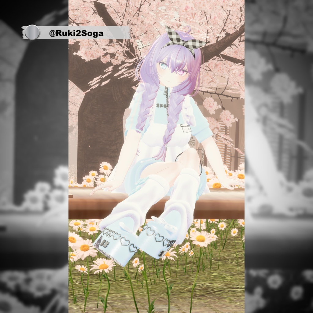 【複数アバター対応】ジャージエプロンドレス