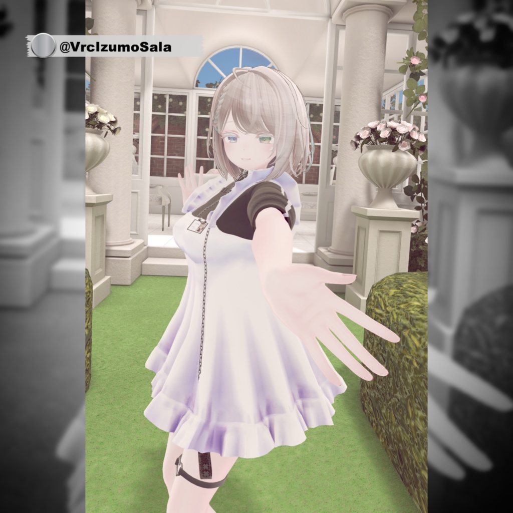 【複数アバター対応】ジャージエプロンドレス