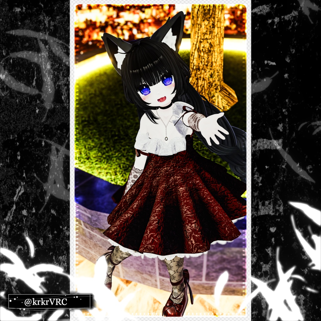 【⏳複数アバター対応】セラフィックブルームドレス