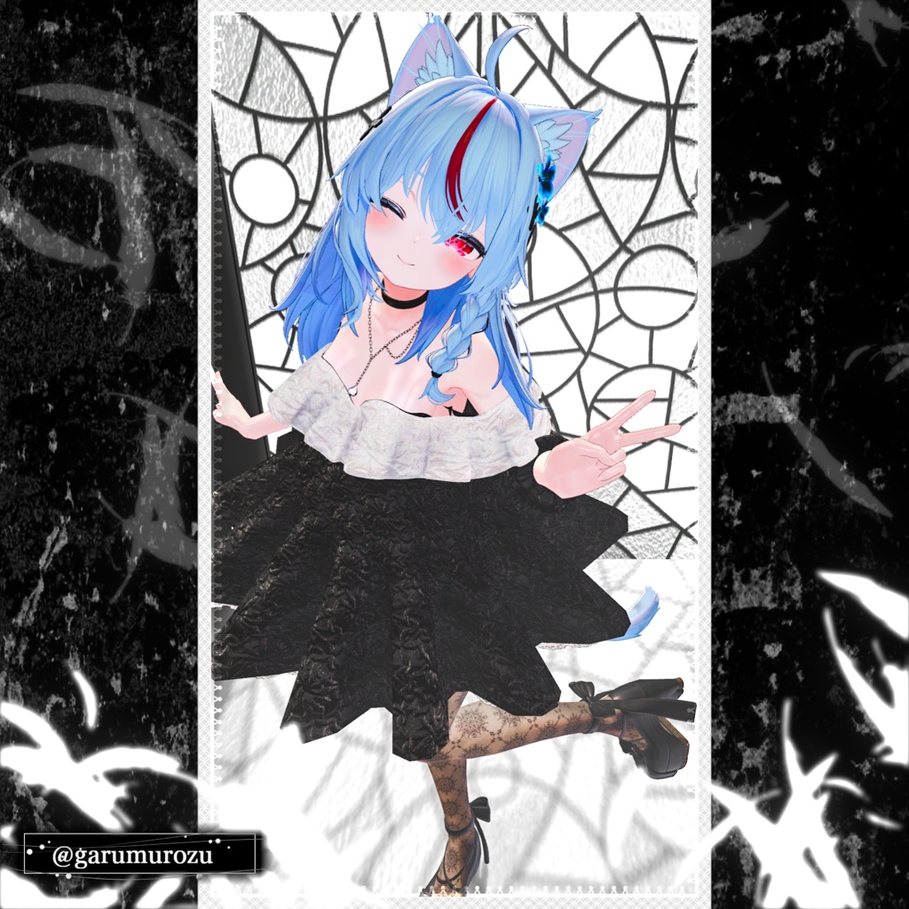 【⏳複数アバター対応】セラフィックブルームドレス