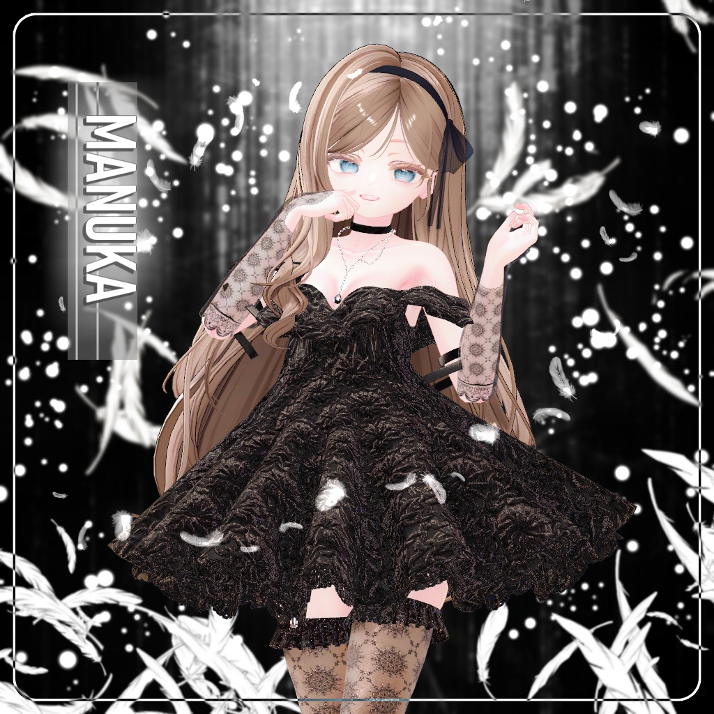 【⏳複数アバター対応】セラフィックブルームドレス