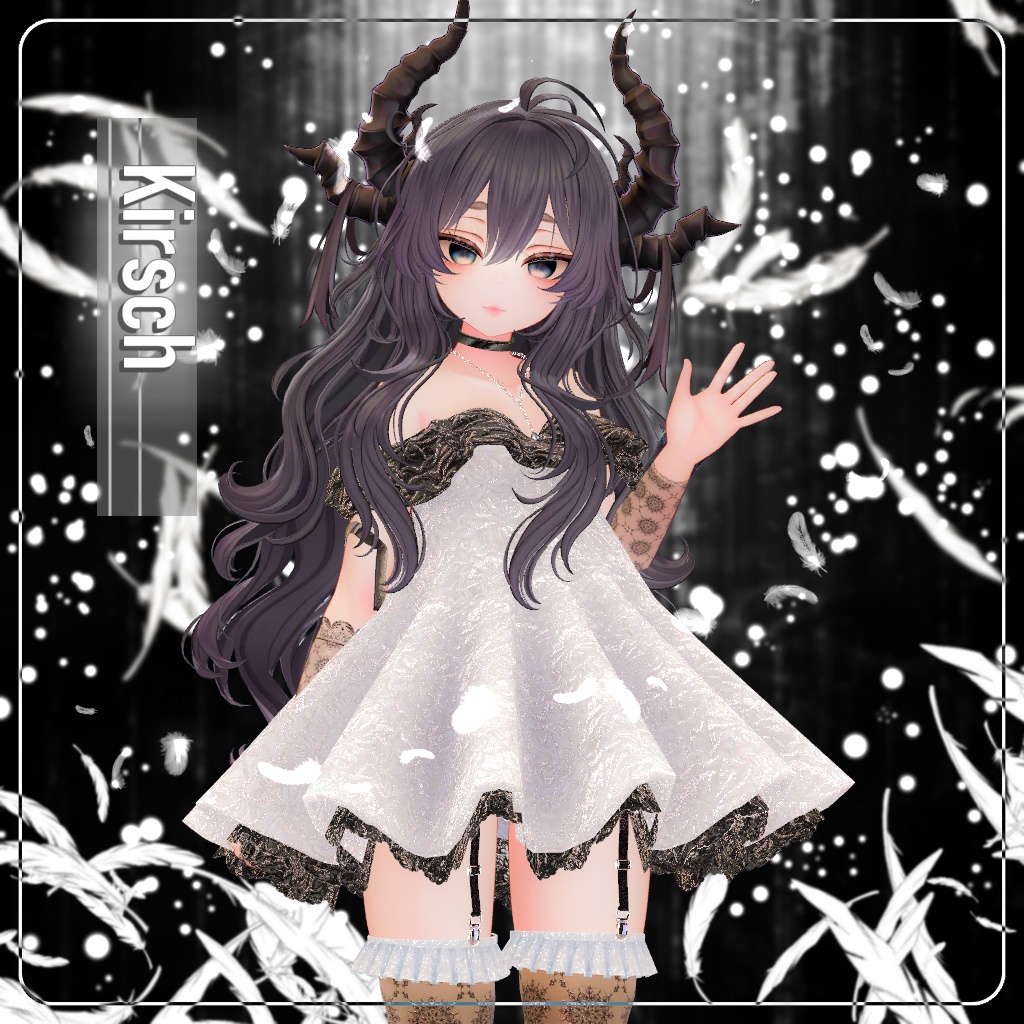 【⏳複数アバター対応】セラフィックブルームドレス