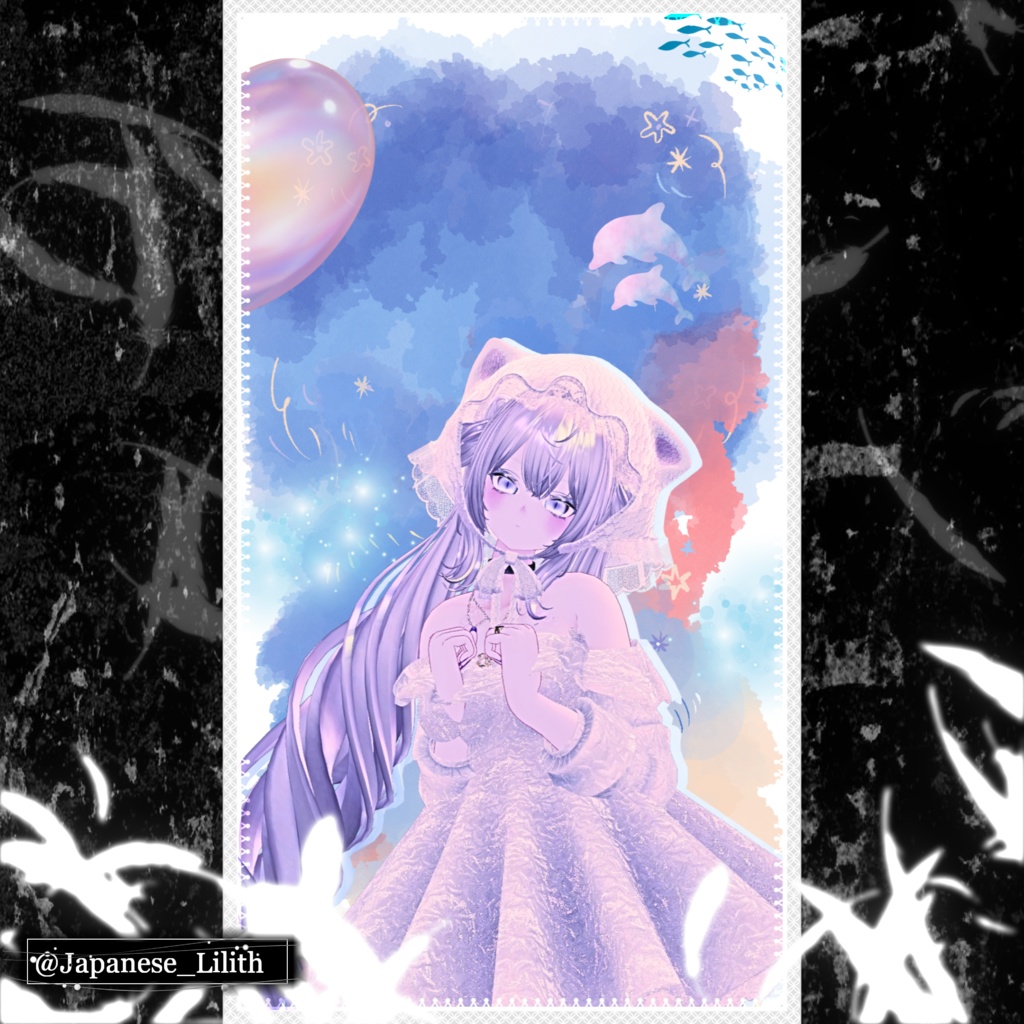 【⏳複数アバター対応】セラフィックブルームドレス