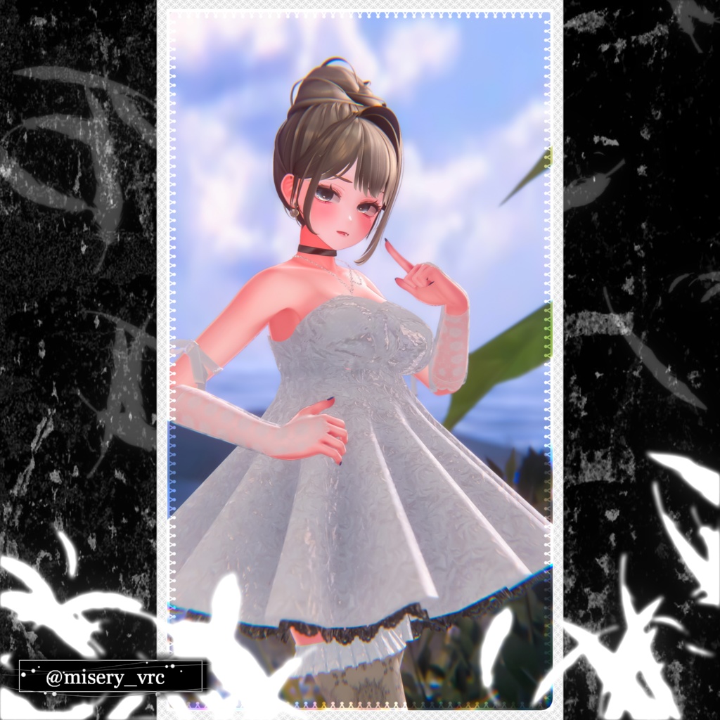 【⏳複数アバター対応】セラフィックブルームドレス