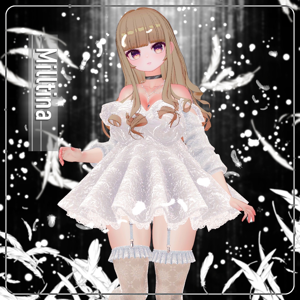 【⏳複数アバター対応】セラフィックブルームドレス