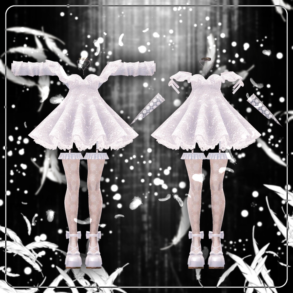 【⏳複数アバター対応】セラフィックブルームドレス