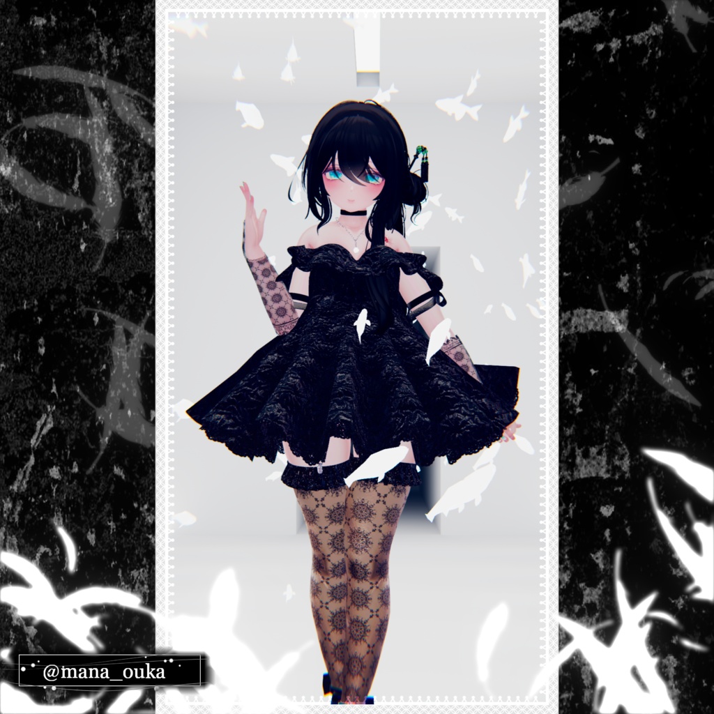 【⏳複数アバター対応】セラフィックブルームドレス