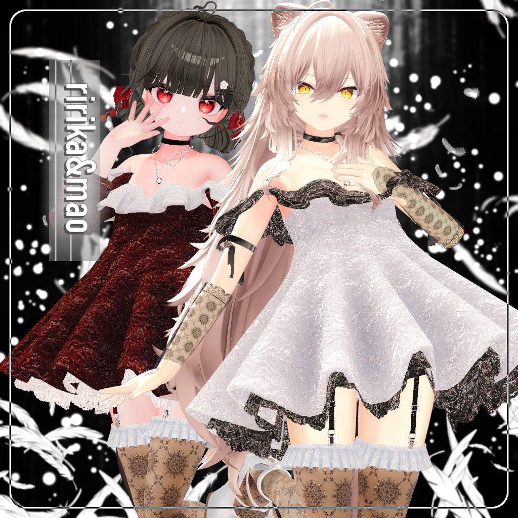 【⏳複数アバター対応】セラフィックブルームドレス