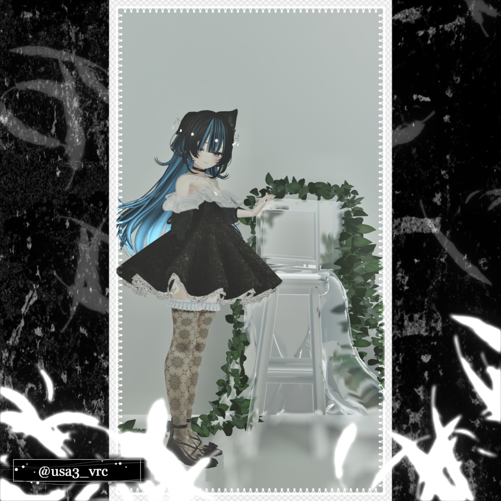 【⏳複数アバター対応】セラフィックブルームドレス