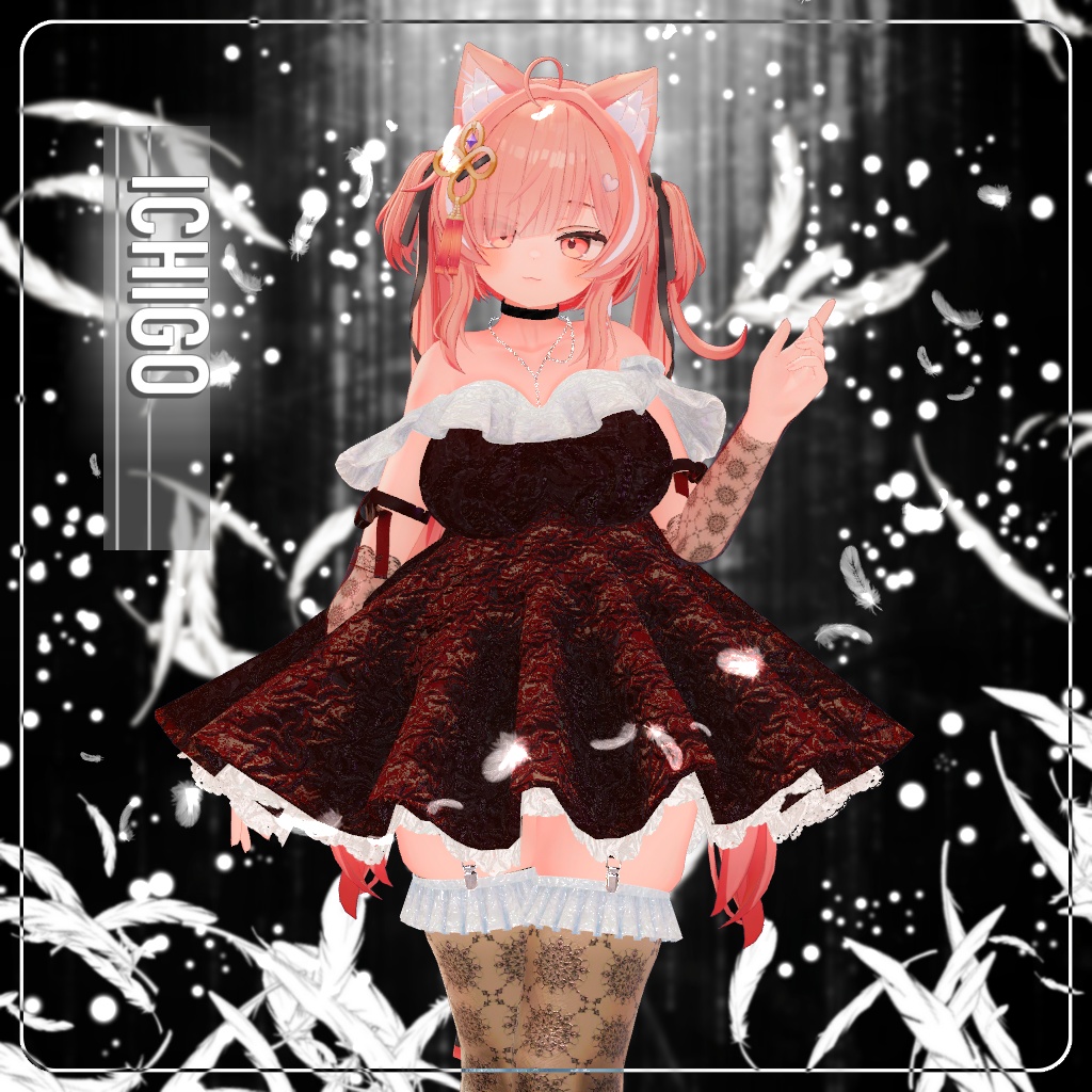 【⏳複数アバター対応】セラフィックブルームドレス