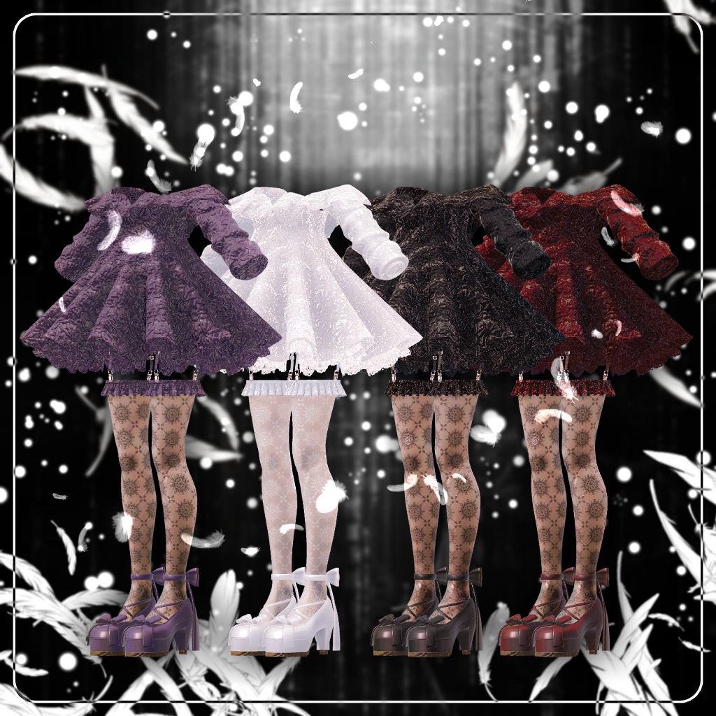 【⏳複数アバター対応】セラフィックブルームドレス