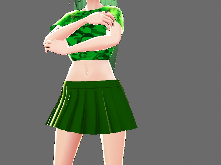 ミニT迷彩&ローライズ制服スカート - カラーバリエーション