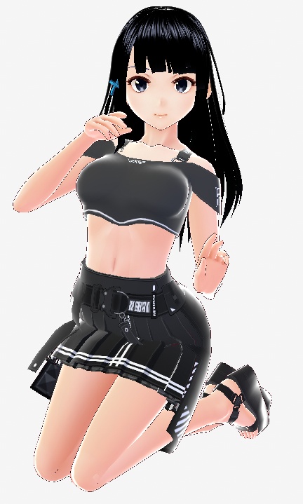 おへそ - 制服スカート用.vroidcustomitem版(Navel/Belly button for uniform skirt)