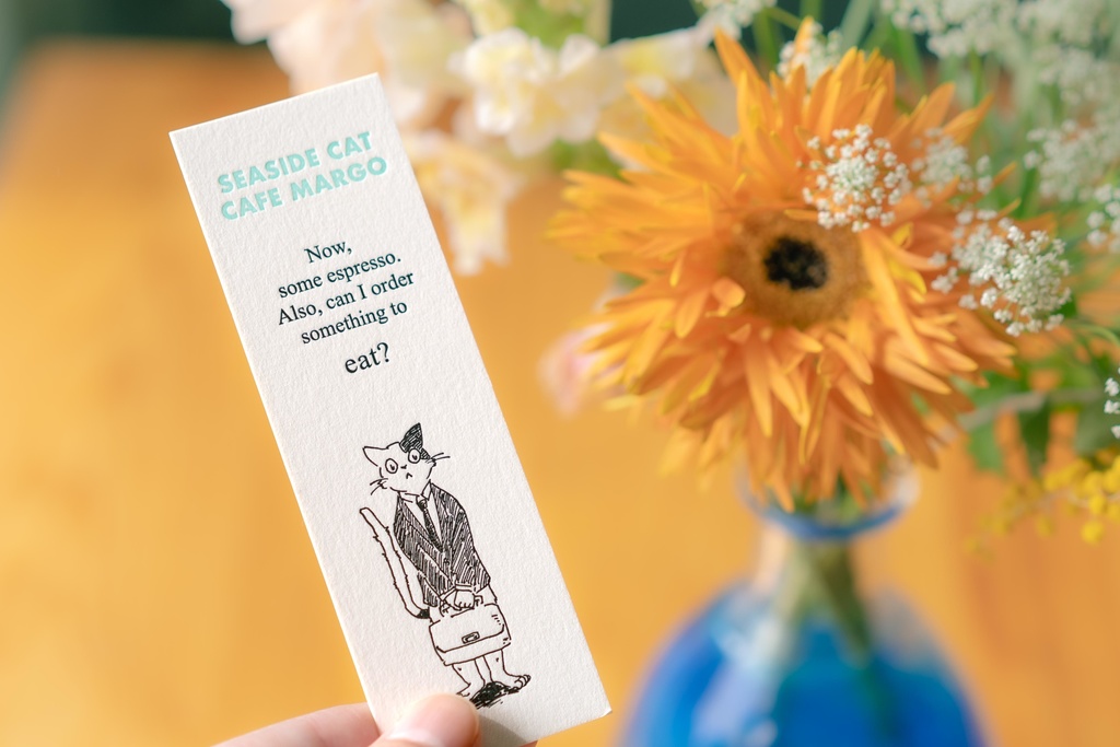 活版印刷しおりと本のセット・童話「海辺のマルゴ」