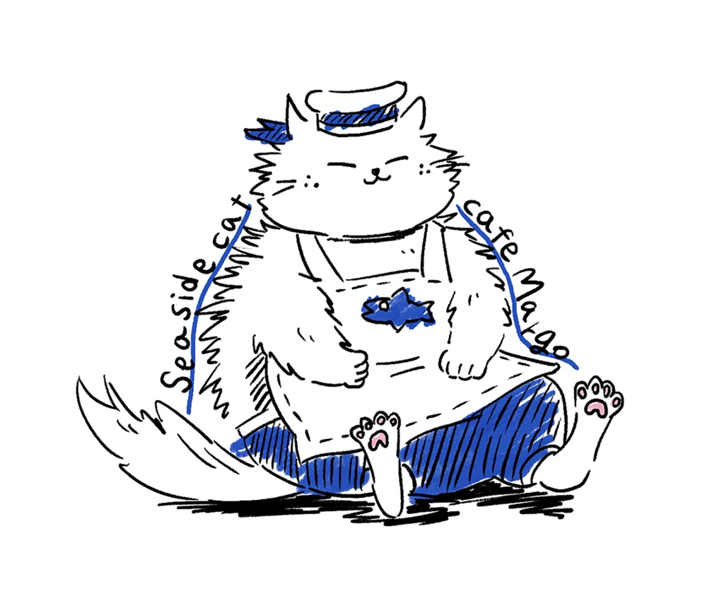 全部入り！ステッカー・しおり・本「海辺のマルゴ」の3点セット