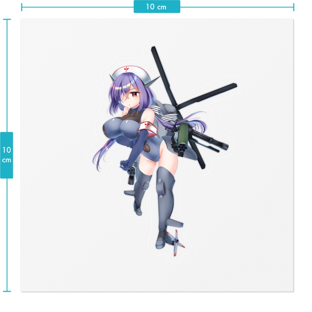 UH-1Y シャーロット・ヴァッセル+水着Ver(オリジナル)(ステッカー)