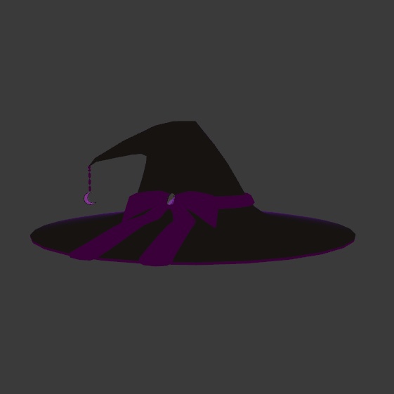 【VRChat想定・PhysBones対応】魔女の帽子