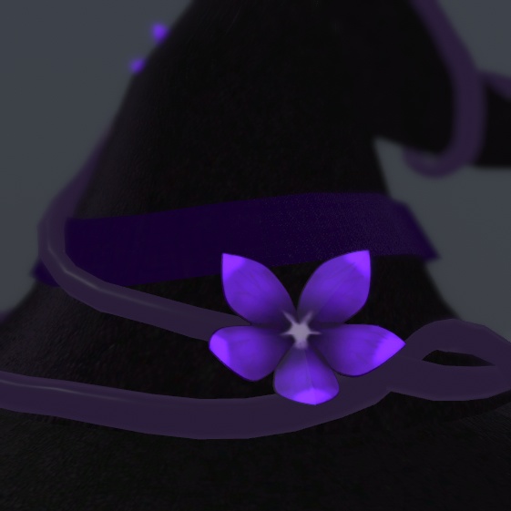 菫の花魔女の帽子【PhysBones対応】