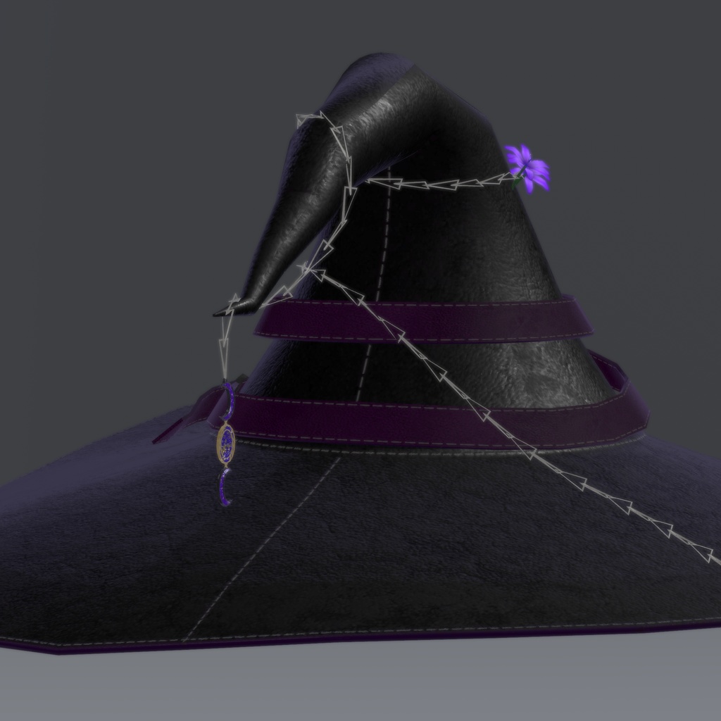 シラーの花魔女の帽子【VRChat想定】