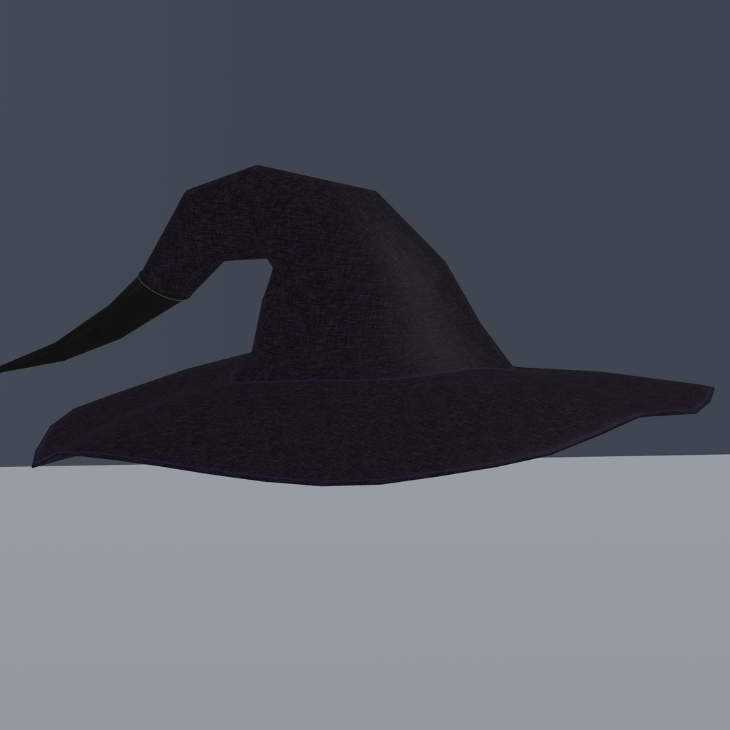 デニム地の魔女の帽子【VRChat想定】