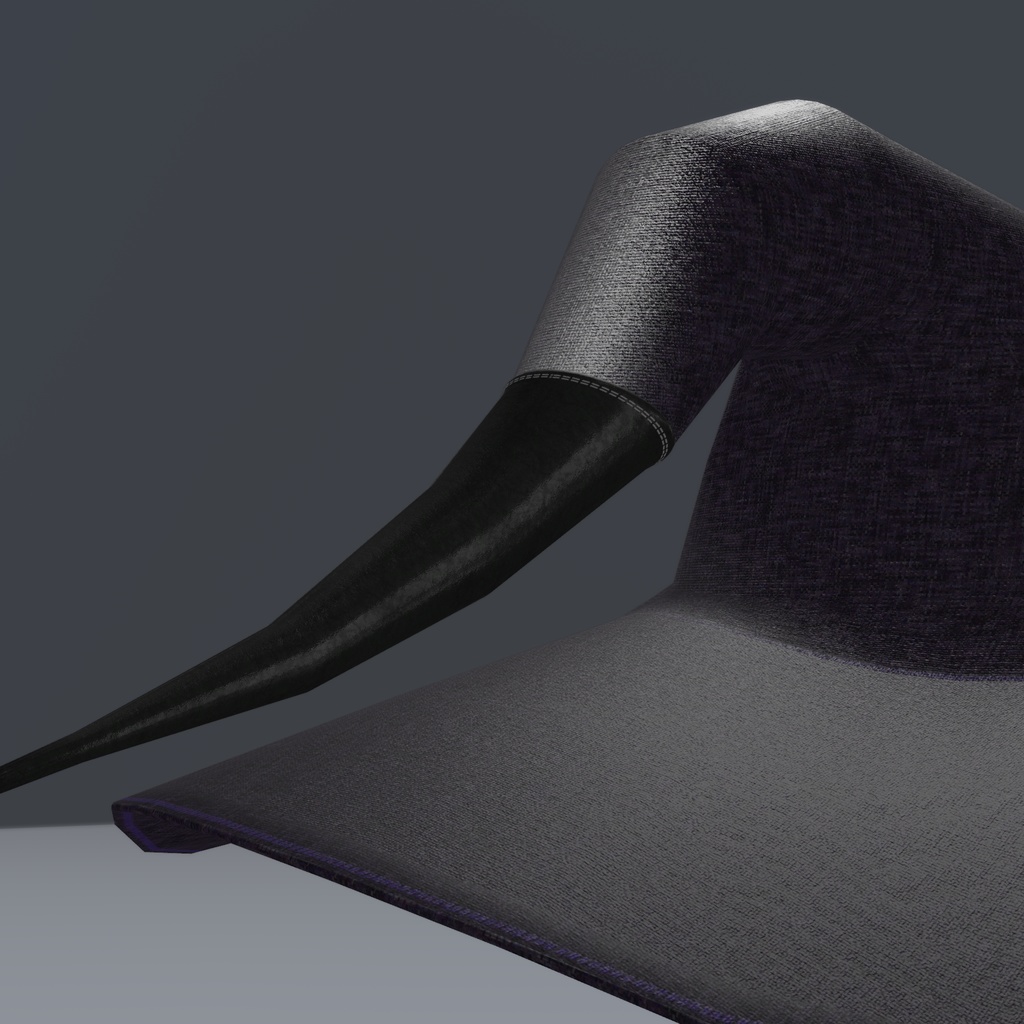 デニム地の魔女の帽子【VRChat想定】