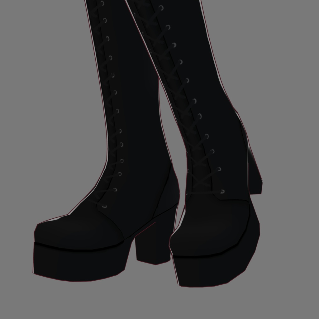 【無料】厚底ブーツセット【VRoid用】