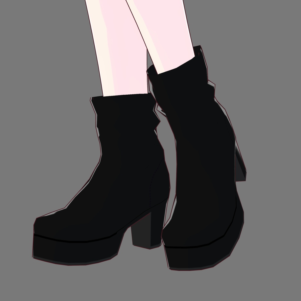 【無料】厚底ブーツセット【VRoid用】