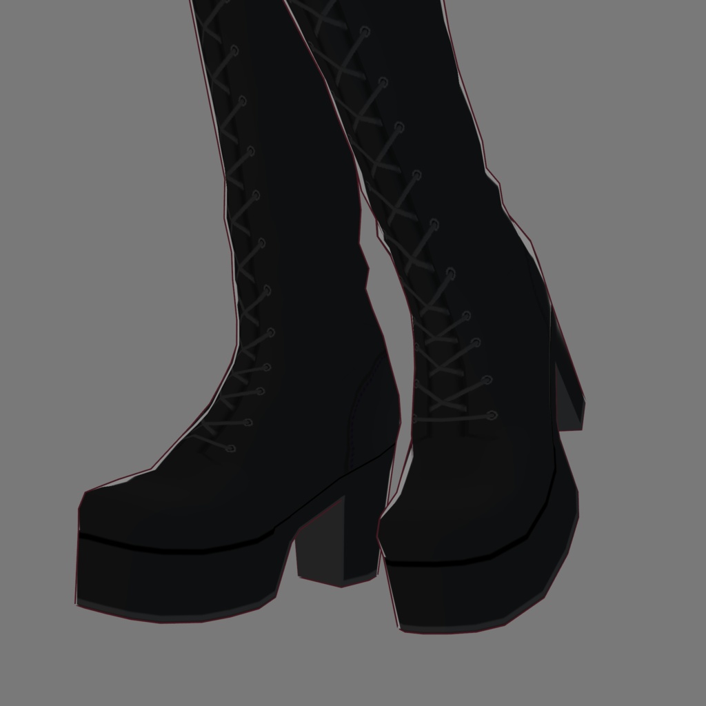 【無料】厚底ブーツセット【VRoid用】