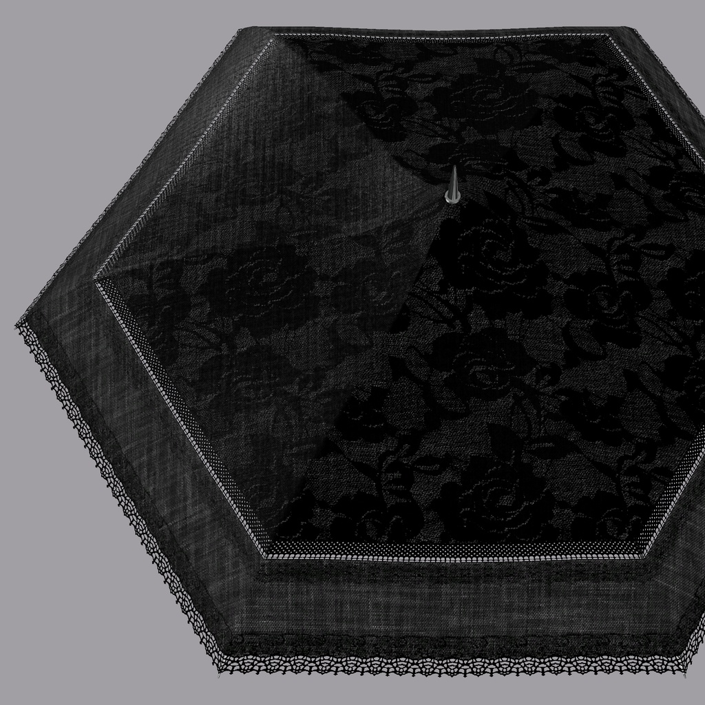 ゴシックレースアンブレラ【VRChat想定】