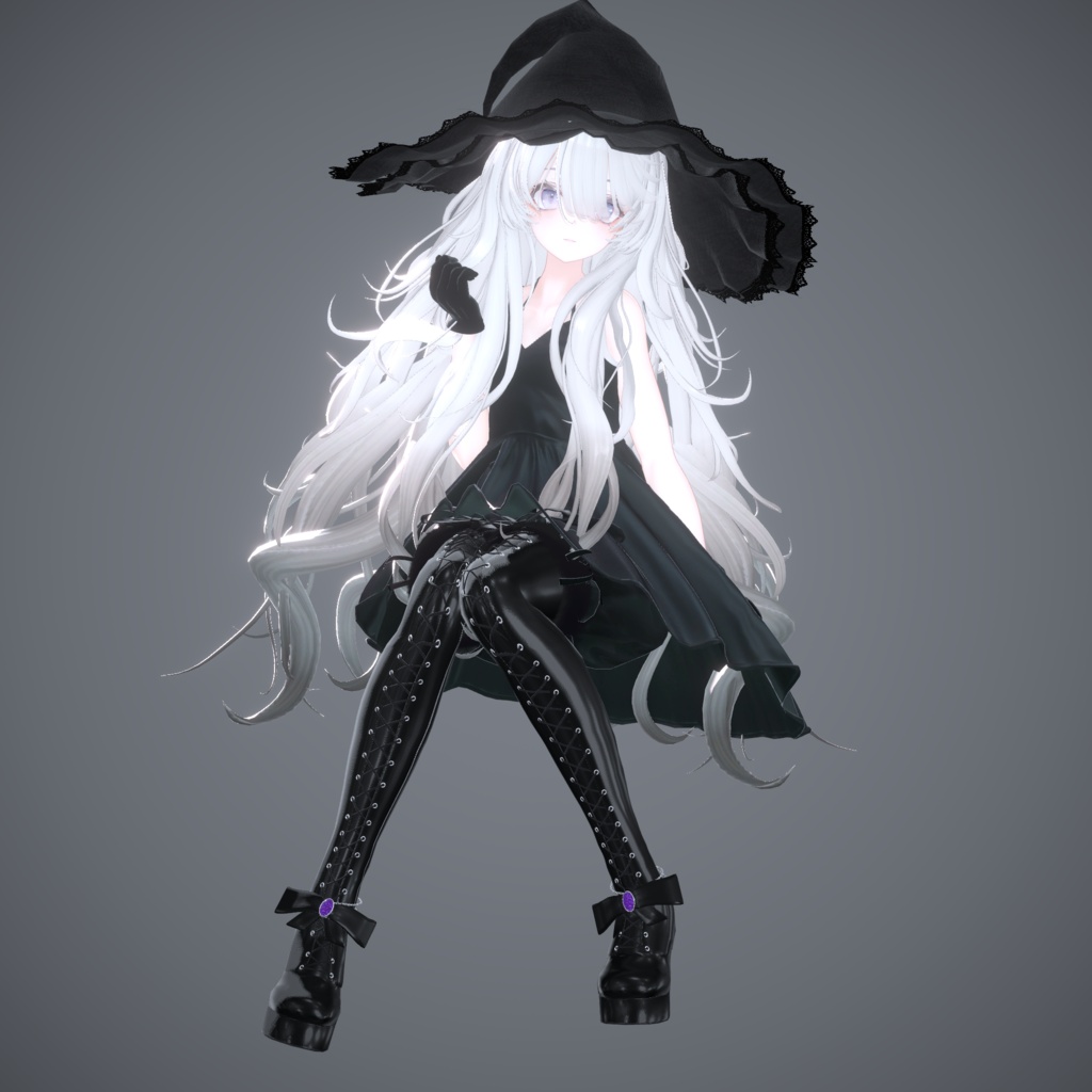 Lace-up Thigh High Boots【14アバター対応】