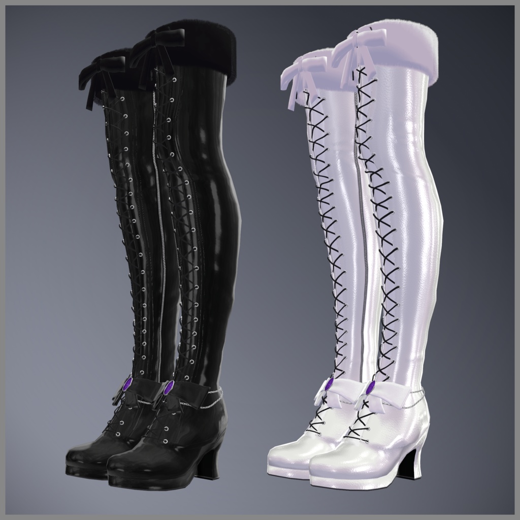 Lace-up Thigh High Boots