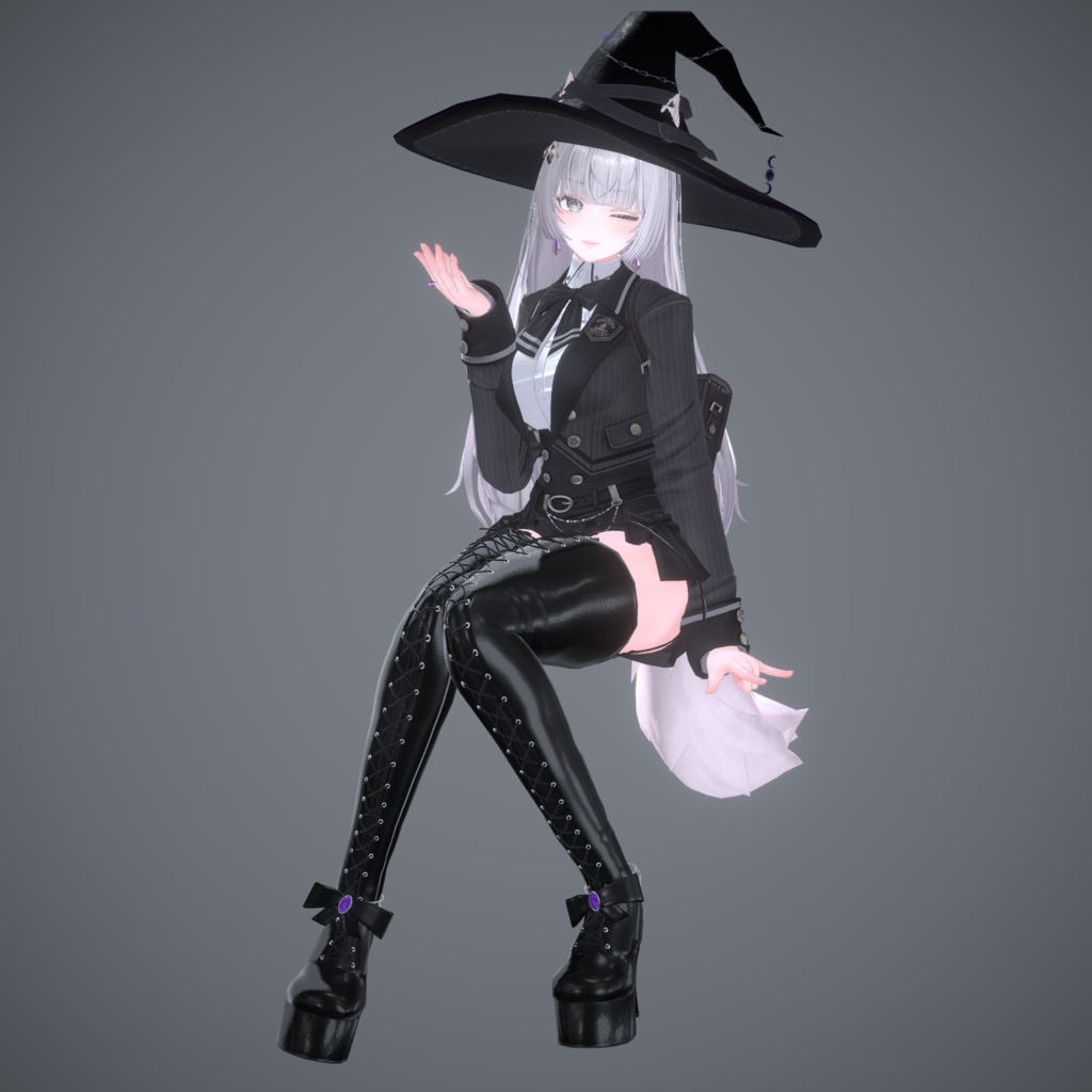 Lace-up Thigh High Boots