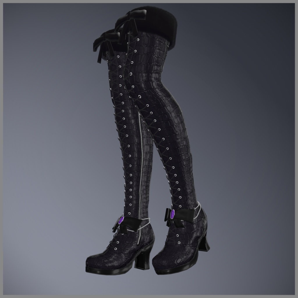 Lace-up Thigh High Boots