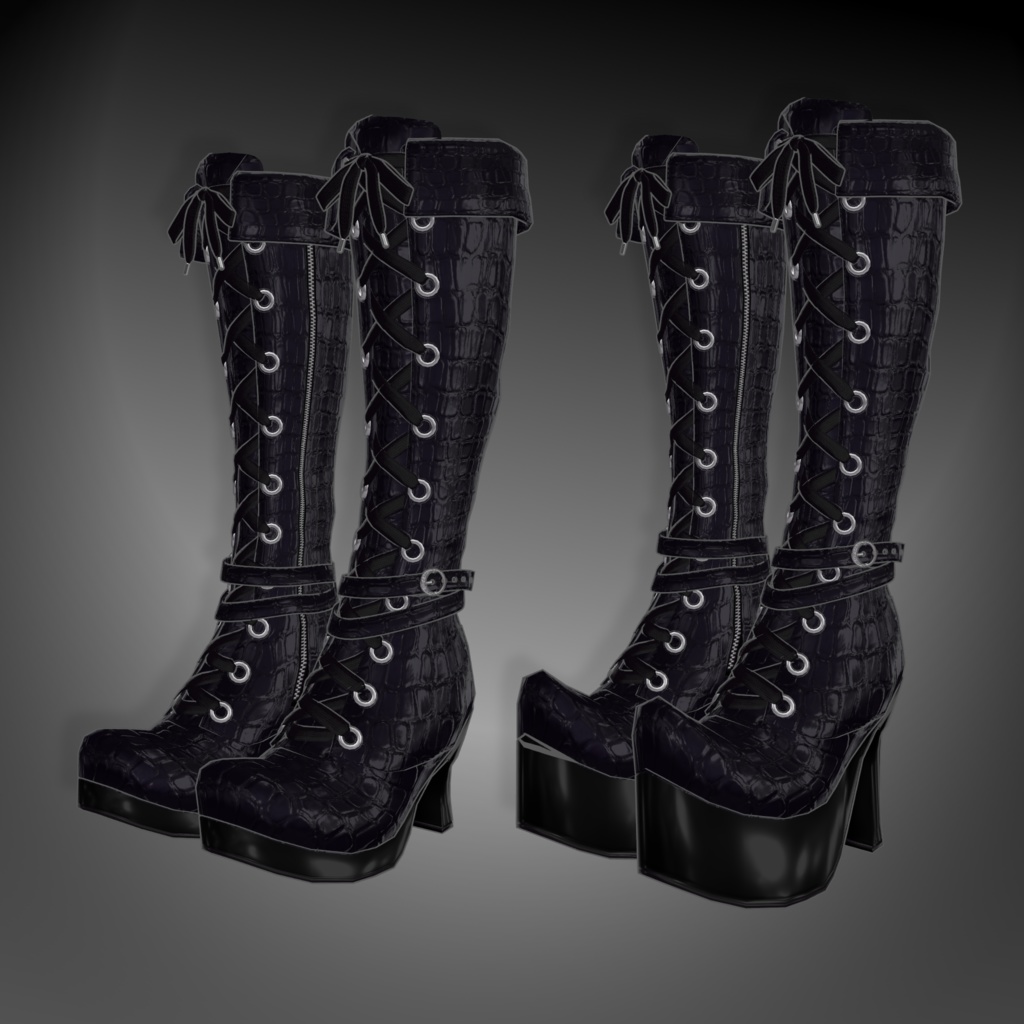 Sorceress Platform Long Boots