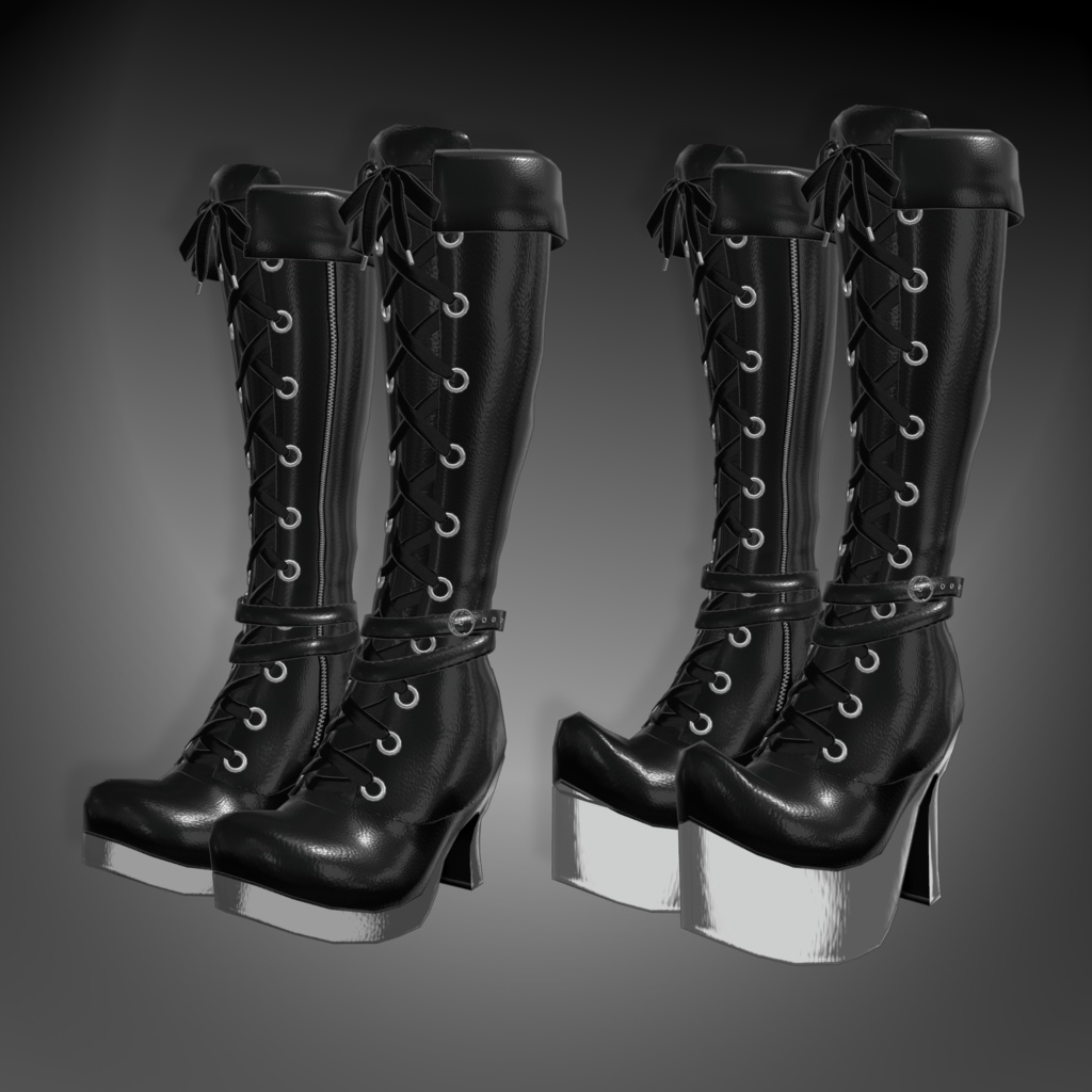 Sorceress Platform Long Boots