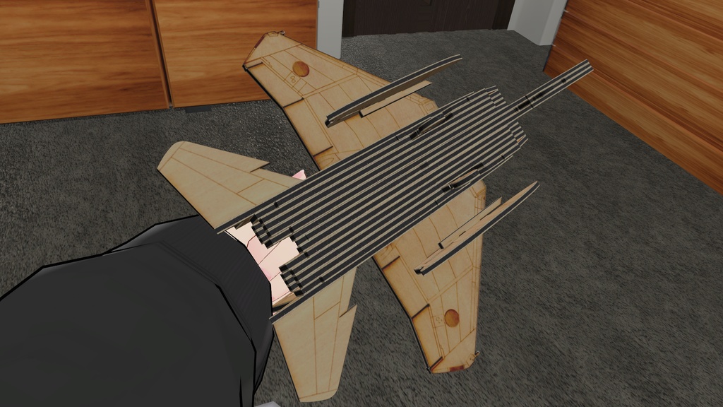 木製F-15Jの3D模型