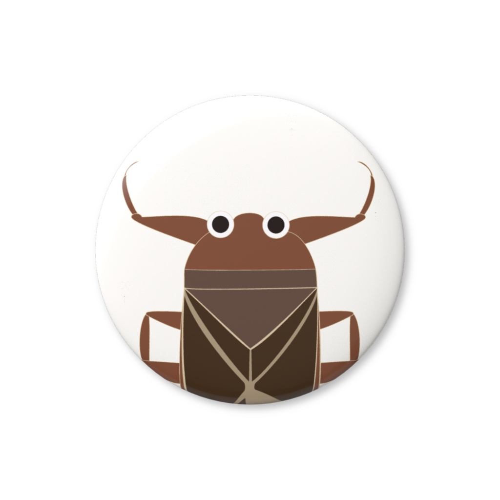 No14-2 缶バッジ(バリュー)、タガメくん、白色