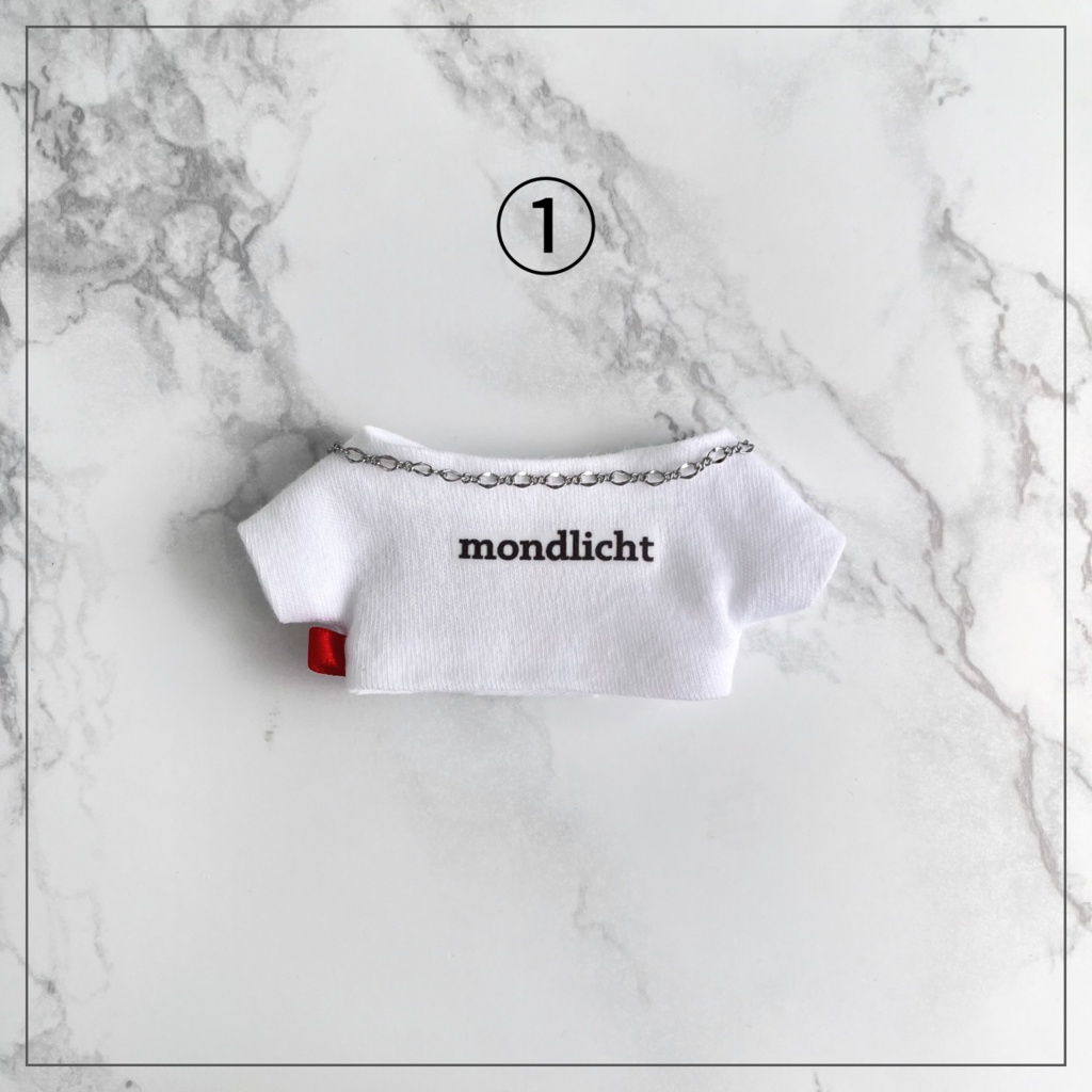 選べるロゴTシャツ+ネックレスセット(16cmぬい用)