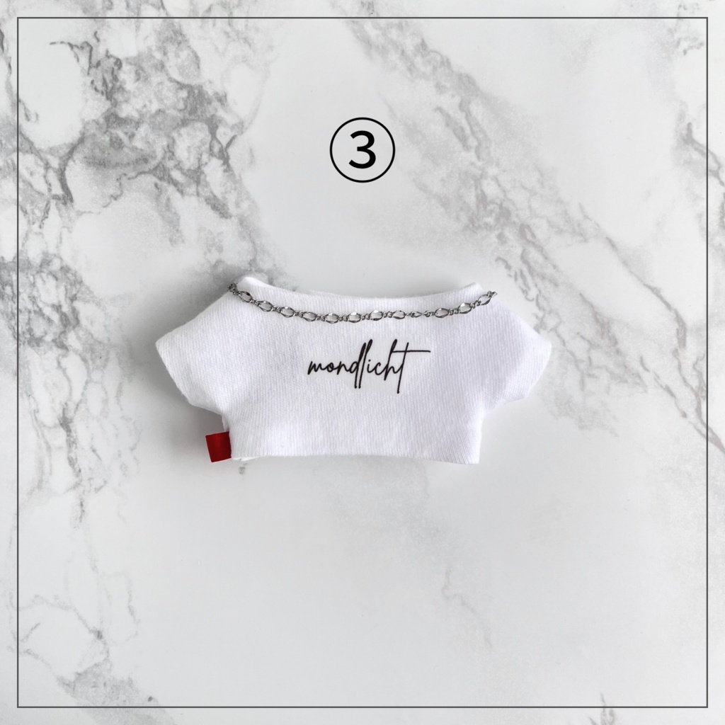 選べるロゴTシャツ+ネックレスセット(16cmぬい用)