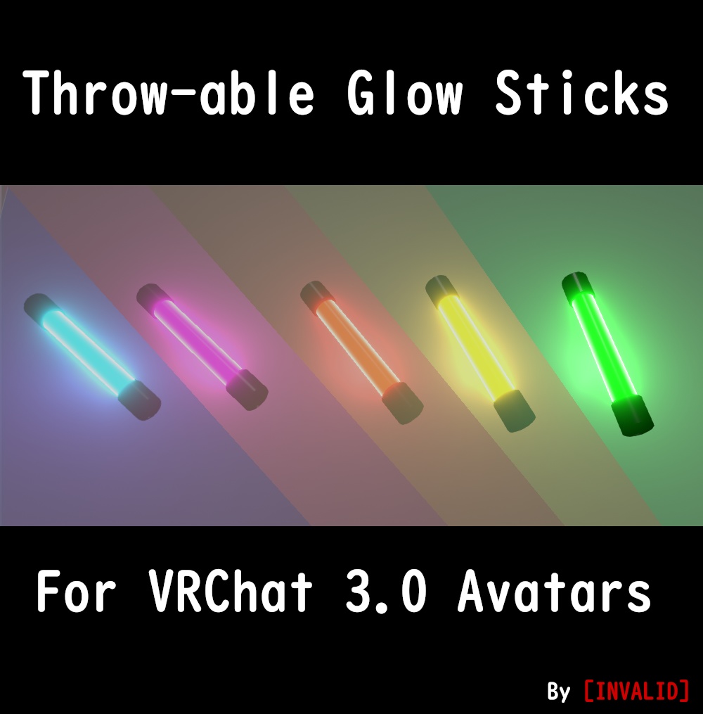 Throw-able Glowsticks for VRChat 3.0 Avatars
