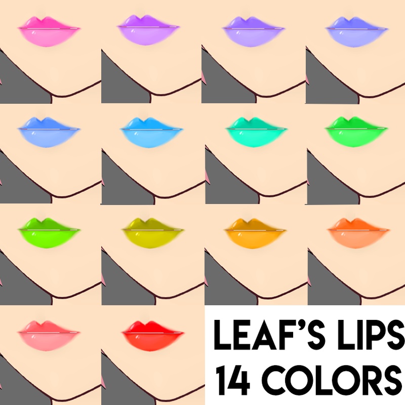 Leaf's Lips (14 Colors!) [VROID]