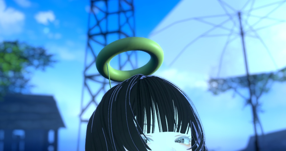 【VRchat想定】ハリボテ天使の輪