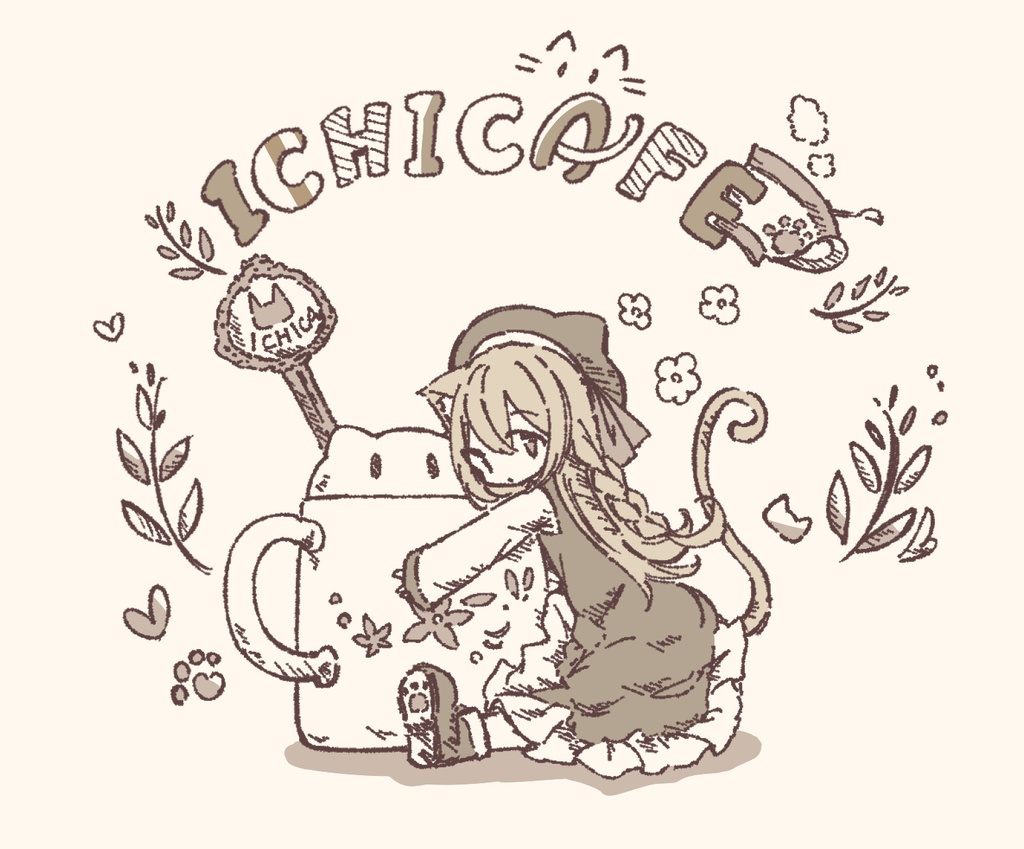 ICHICAFEグッズ ねこみみとマグカップ