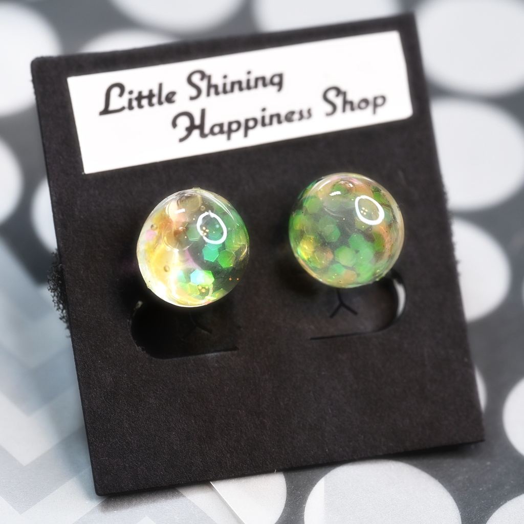 オーロララメ ノンホールピアス